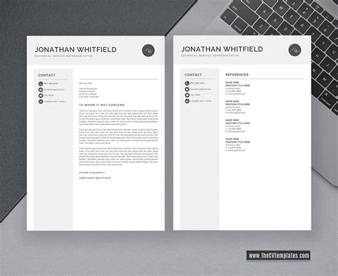 Many free word resume templates online come with shady advertisements. Professional CV Template for MS Word, Cover Letter, Modern ...