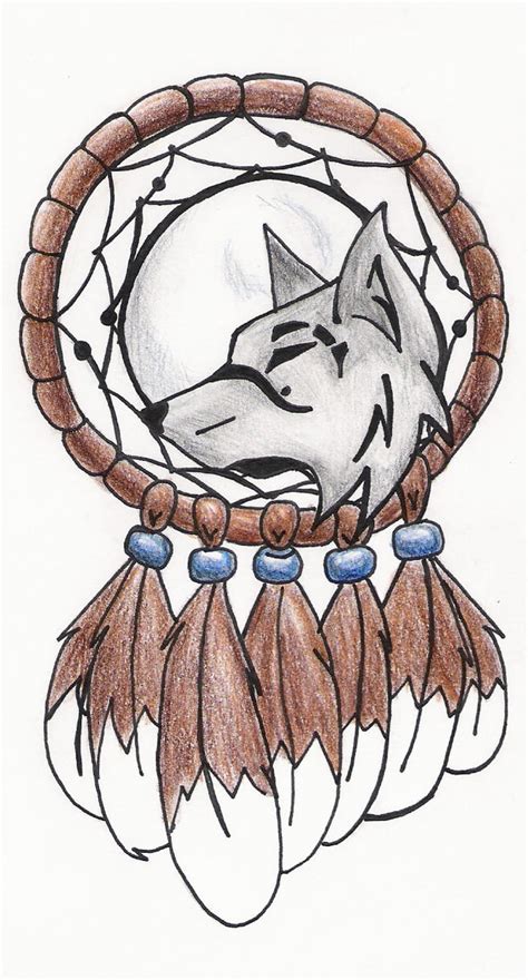 Tribal Wolf Dreamcatcher By Lunarhowl On Deviantart