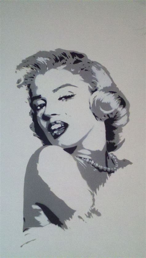Marilyn Monroe Stencil By Xboxmaniac7 On Deviantart