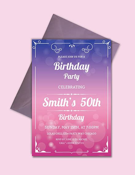 Adult Birthday Party Invitation Design Template In Word Psd Sexiezpix