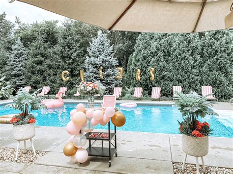 bachelorette pool party inspiration for a last splash for the bride to be topknots and my