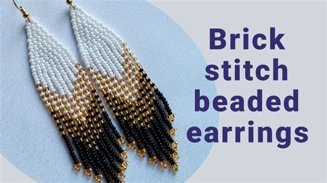 Seed Bead Earrings Tutorial For Beginners Brick Stitch And Bead