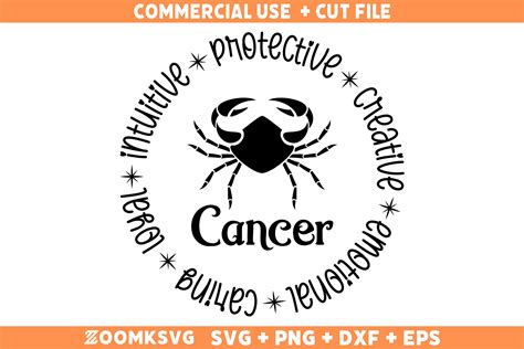 Cancer Svg Zodiac Svg Cut File Graphic By Zoomksvg · Creative Fabrica