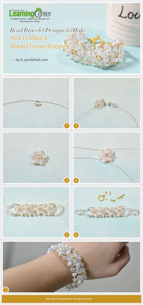 How To Make A Beaded Flower Bracelet Beaded Bracelets Beads Bracelet