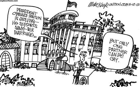 political cartoon on gay marriage issue erupts by mike keefe denver post at the comic news