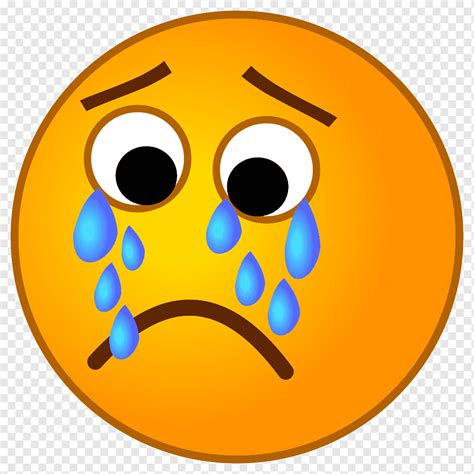 Face Sadness Smiley Crying Emoji Face Orange People Png PNGWing