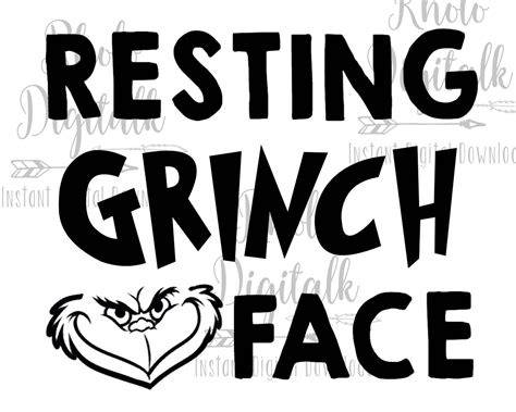 Resting Grinch Face Svg Grinch Svg Font Svg Elve Clip