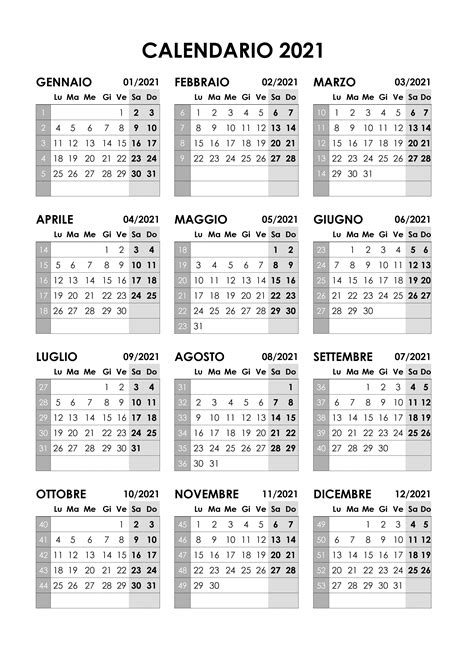 Calendario Semestrale 2021 Da Stampare Calendario 46ld Novembre 2020