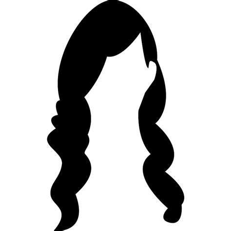 Long Female Dark Hair Vector Svg Icon Svg Repo