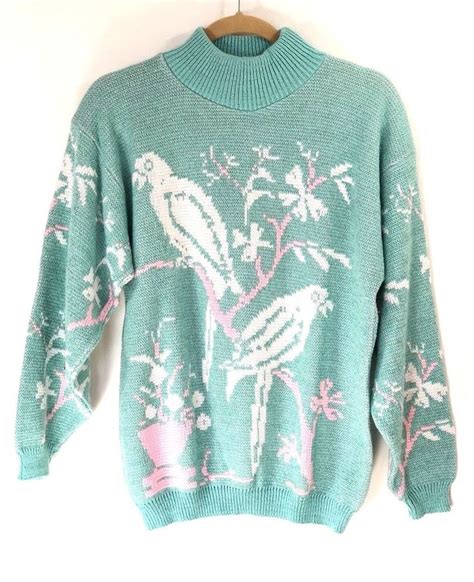 1980s Pastel With Sparkle Fairy Kei Kawaii Sweater 90s Pink Glitter