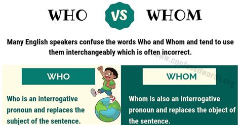 Who Vs Whom How To Use Who Or Whom In English Confused Words