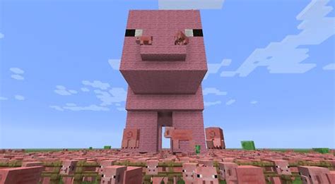 Giant Minecraft Pig Minecraft Pig Minecraft Willis Tower