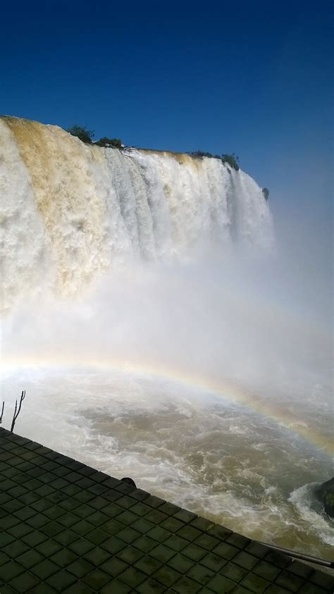 Rainbow In The Falls Niagara Falls Rainbow Natural Landmarks Nature
