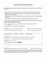 Credit Card Payment Agreement Form