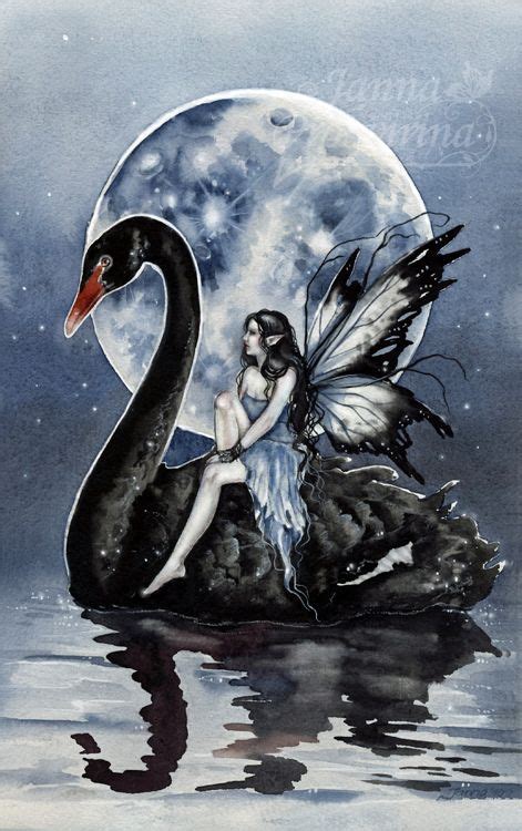Black Swan By Artist Janna Prosvirina Fairy Myth Mythical