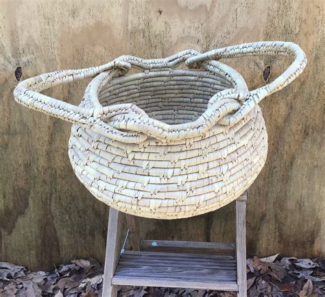 Amazing Large Sweetgrass Basket Great For Taking To The Farmer Market