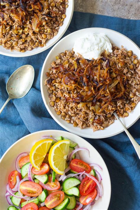 Mujadara Is A Lebanese Lentils And Rice Dish With A Lot Of Crispy Onion