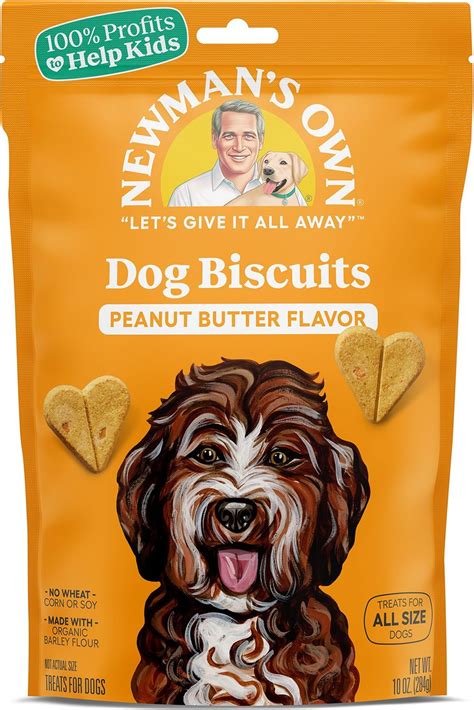 Newmans Own Peanut Butter Flavor Medium Size Dog Treats 10 Oz