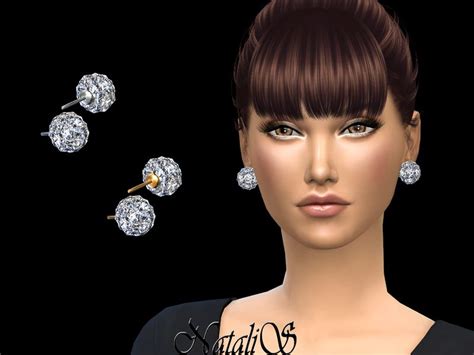 Crystals Disco Ball Stud Earrings Found In Tsr Category Sims 4 Female