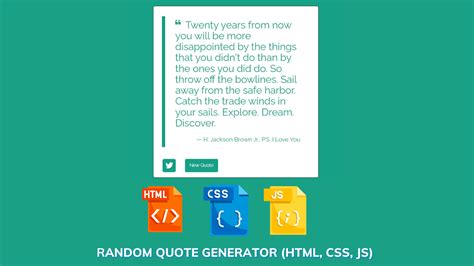 create random quote generator using html css and javascript