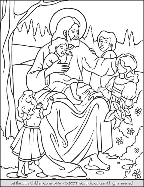 Jesus Let The Little Children Come To Me Coloring Page Jesus