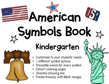 american symbols booklet kindergarten  sublime  scholars