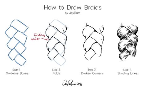 How To Draw A Braid Step By Step At Drawing Tutorials