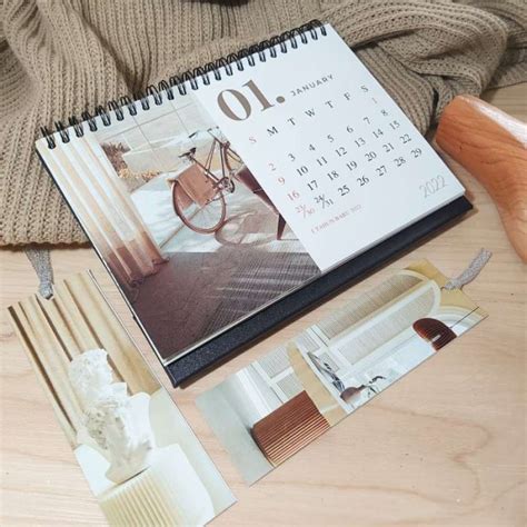 Jual Jual Kalender Meja 2022 Modern Aesthetic Premium Horizontal Desk