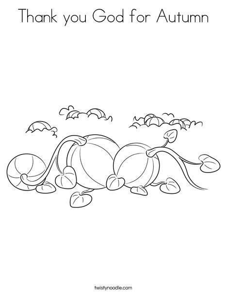 Thank You God For Autumn Coloring Page Twisty Noodle