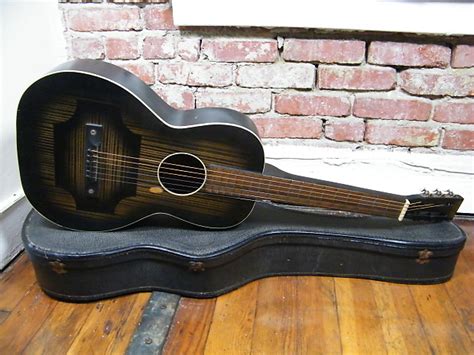 Bronson Square Neck Lap Slide Acoustic Guitar Art Deco W Reverb