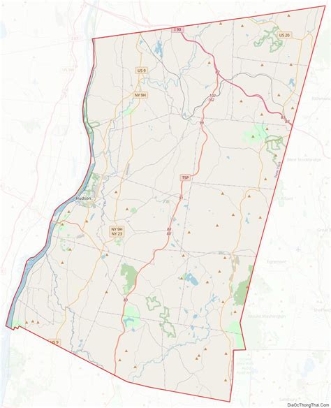 Map Of Columbia County New York