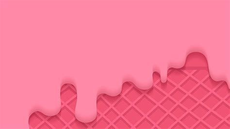 Waffles With Pink Creamy Ice Cream Background Vector Premium Image By Toon
