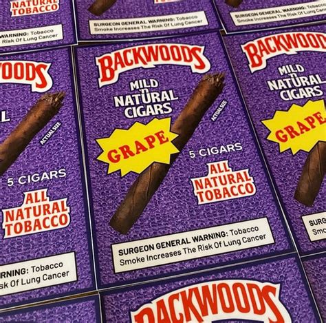 Backwoods Cigars Grape Flavour Life Sized Replica Sticker Etsy