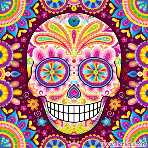 Day Of The Dead Art A Gallery Of Colorful Skull Art Celebrating Dia De