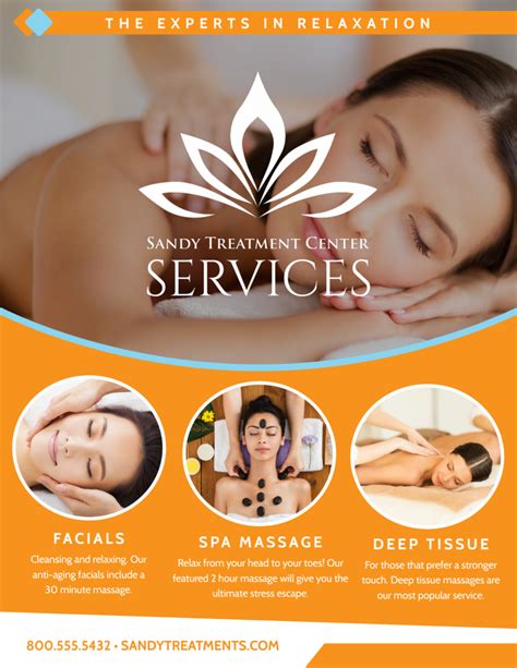 Massage Services Offered Flyer Template Mycreativeshop