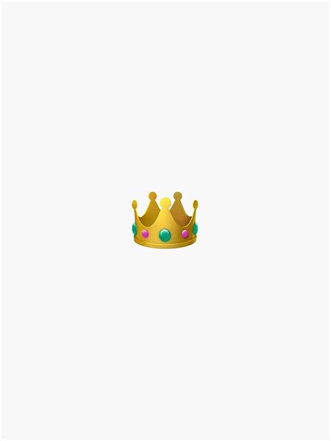 Emoji to use on facebook, twitter, instagram, vk, skype, ios (apple iphone), android (samsung) and more! "Apple Emoji Crown" Sticker by londynlorenz | Redbubble