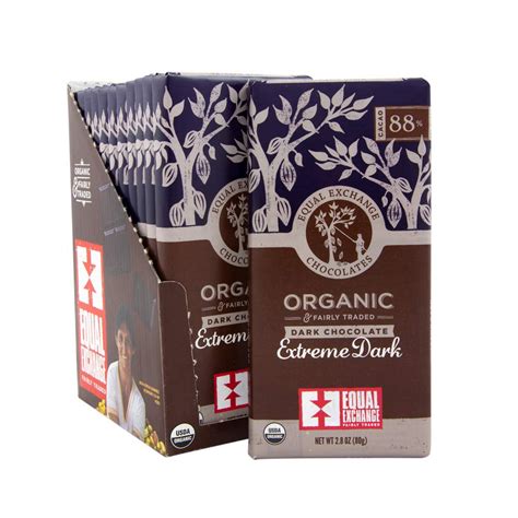Equal Exchange Organic Extreme Dark Chocolate Bar 28 Ounce Pack Of