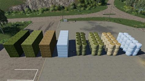 Fs19 Buyable Large Stack Of Bales V1 Farming Simulator 19 Mods