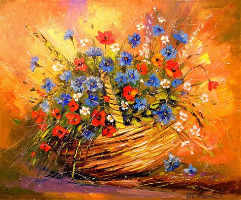 Картина Кошик із квітами Ольга Дарчук Jose Art Gallery