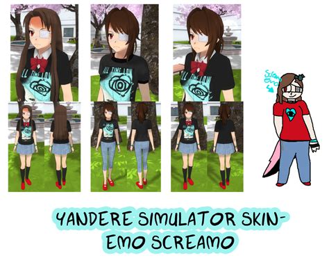 Yandere Simulator Emo Screamo Skin By Imaginaryalchemist On Deviantart
