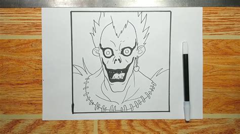 How To Draw Ryuk Face Step By Step Youtube