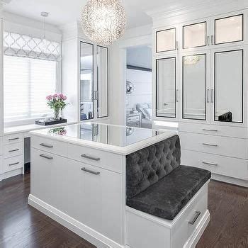 Walk in closet design closet designs master closet design closet built ins walking closet master bedroom closet diy bedroom trendy bedroom master bedrooms. Mirror Top Closet Island with Built In Bench | Dream ...