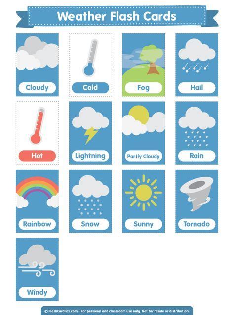 Free Printable Weather Flash Cards Download The Pdf At