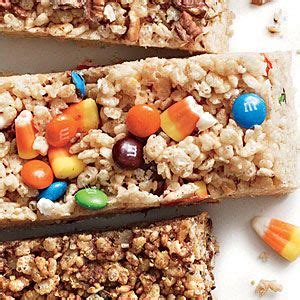 Candy Corn And M M S Chewy Crispy Bars Recipe Recipe Cooking Light Recipes Easy Halloween