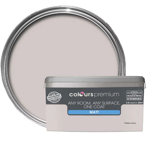 Colours Premium Pebble Shore Matt Emulsion Paint 25l Departments