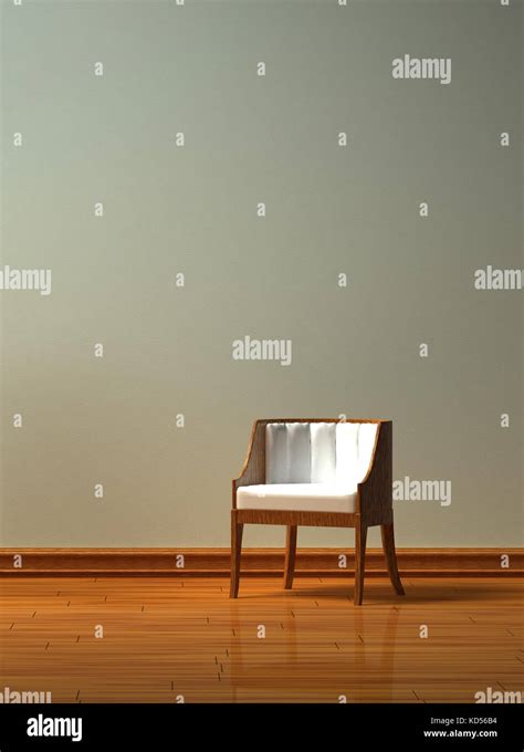 Alone Chair In Minimalist Interior Stock Photo Alamy