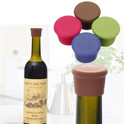 Silicone Wine Bottle Stoppers Leak Free Candy Color Wine Bottle Sealers
