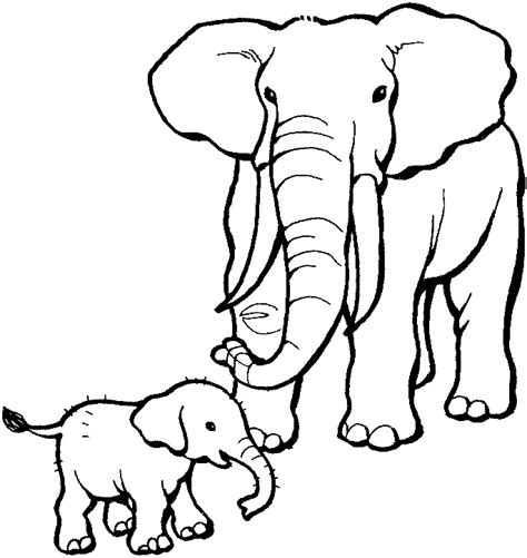 Desenho De Mam E Elefante E Seu Beb Para Colorir Tudodesenhos
