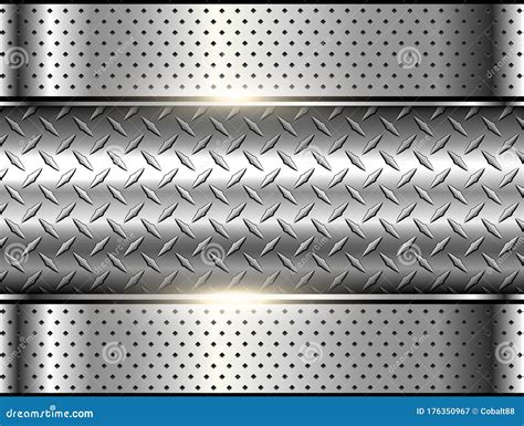 Background Silver Metallic 3d Chrome Stock Vector Illustration Of