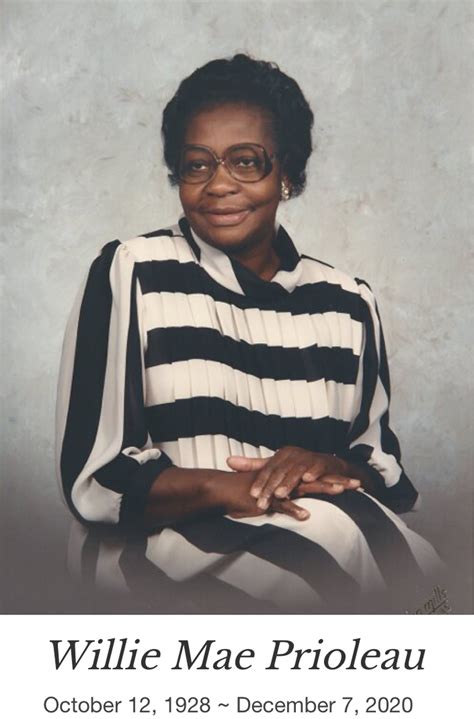 Tribute to Willie Mae Prioleau